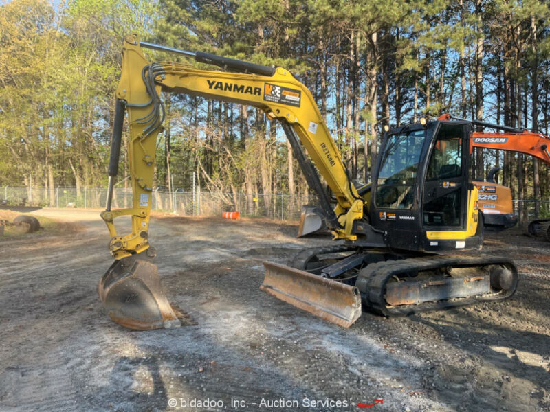 Yanmar Sv Mini Excavator Rubber Tracks Cab Backhoe Bidadoo For Sale