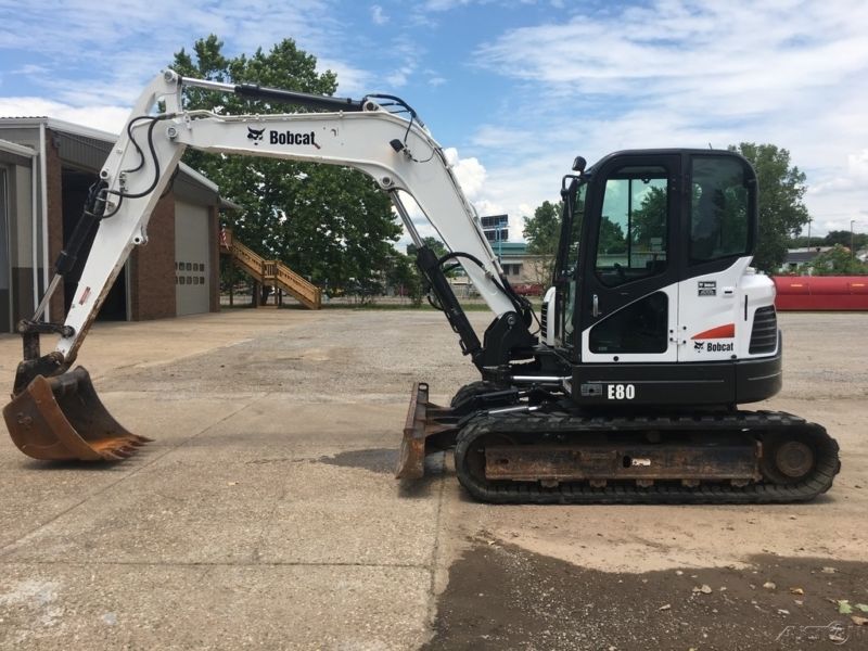 Bobcat E80 Rubber Track Excavator W/cab A/c Heat Bob Cat for sale from ...