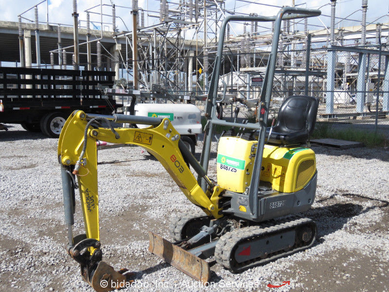 Wacker Neuson 803 Hydraulic Mini Excavator Extendable Tracks Blade Aux ...