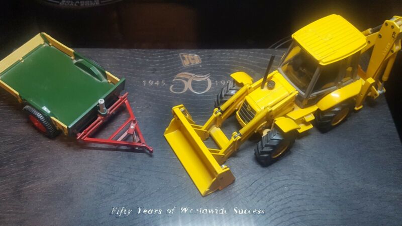 Jcb 4CX 1:35 Joal Model+Trailer+Stand 50 Years Of Jcb 1995 Collectable ...