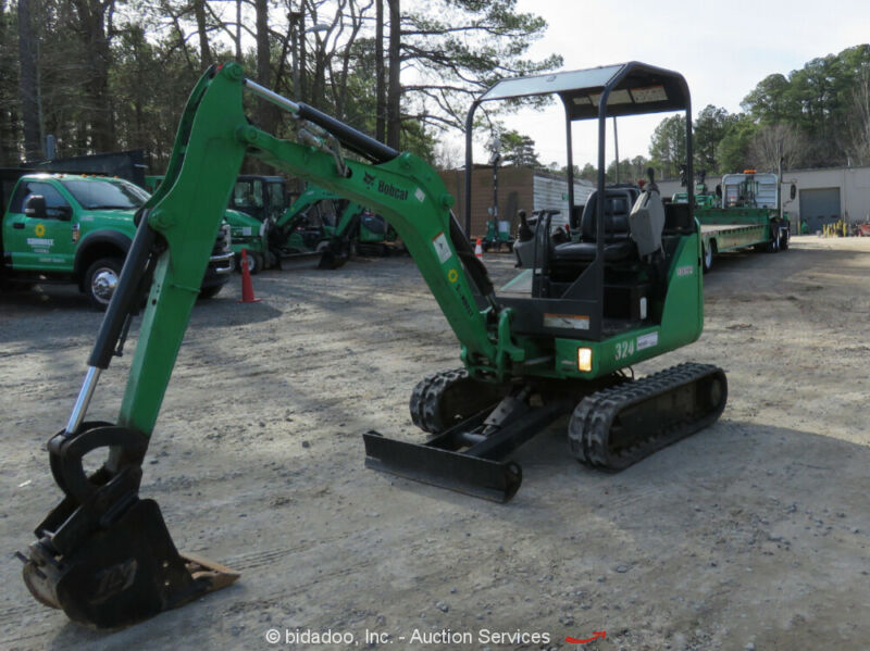 Bobcat 324 Mini Excavator Trackhoe Backhoe Kubota Diesel Aux Hyd