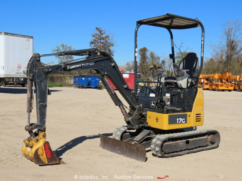 John Deere 17G Mini Excavator Rubber Tracks Backhoe Yanmar Diesel ...