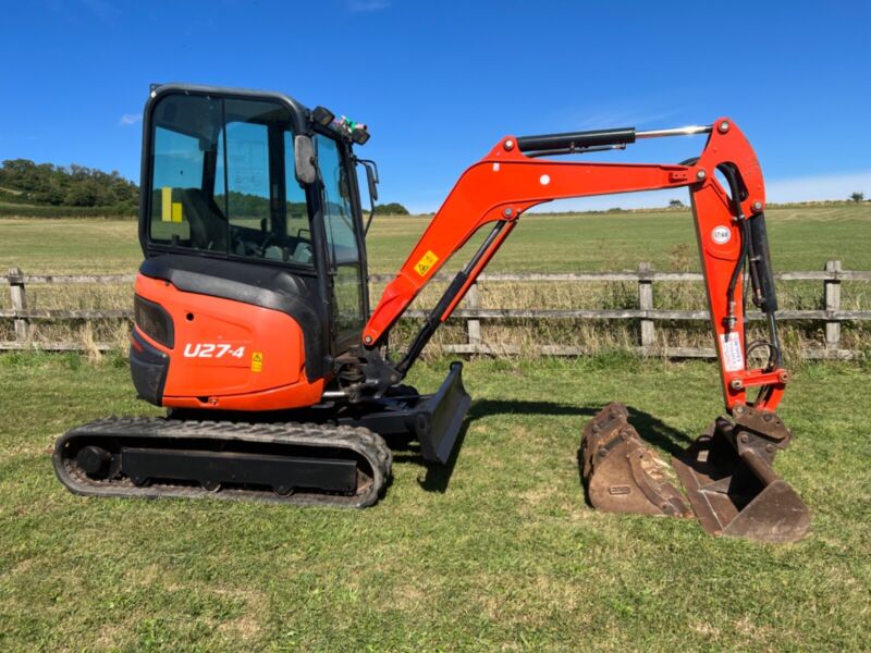 Kubota U274 Digger Excavator + 1080 Hours + 3 Buckets + £21,990 +Vat