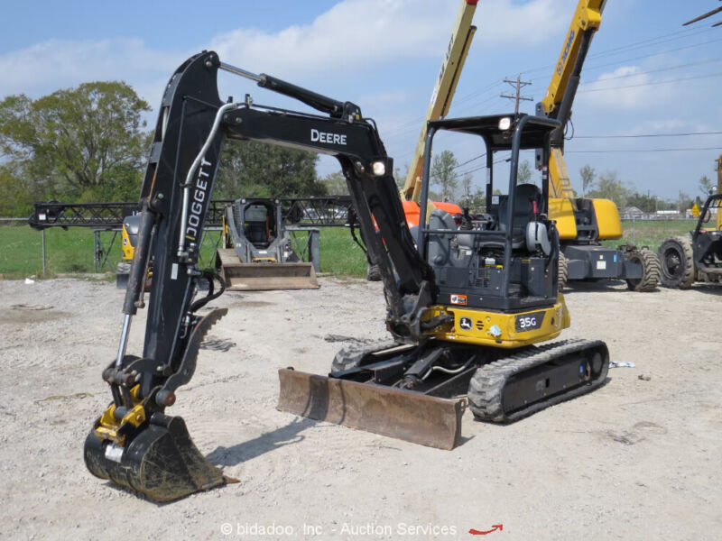 John Deere 35G Hydraulic Mini Excavator Backhoe Aux Thumb Diesel ...