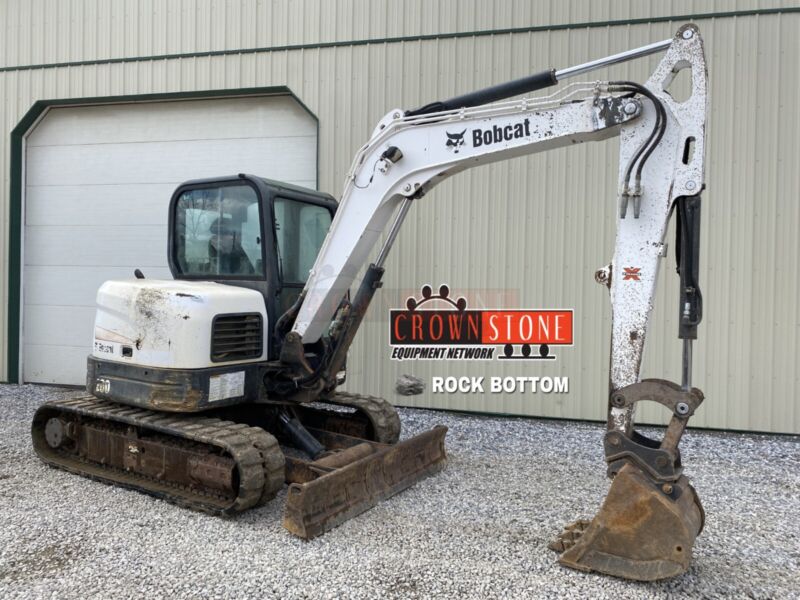 Bobcat E60 Midi Excavator, Cab, Heat/ac, 2 Speed, 52 Hp Pre-Emissions