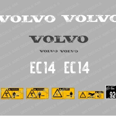 Volvo EC35 Digger Autocollant Completes avec Sécurité Avertissement Stickers 